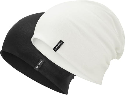Slouchy Beanie for Women Men Soft Cotton Chemo Hats Double-Layer Warm Beanie Cap for Daily Wear & Transitional Seasons