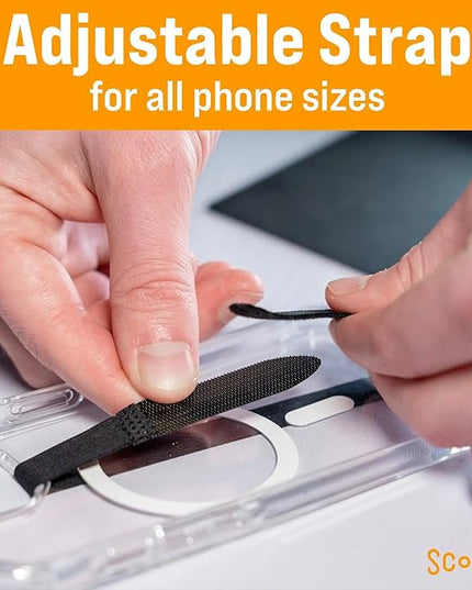 Scooch Bandmate, Elastic Flexible Phone Strap, Universal Slim Hand Finger Grip, Non-Slip Cell Phone Holder, Fits All Phone Cases, 5 Pack