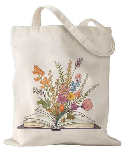 Canvas Tote Bag with Zipper Handles for Women Bridesmaid Birthday Wedding Mother Ladies Shopping Gift Bags