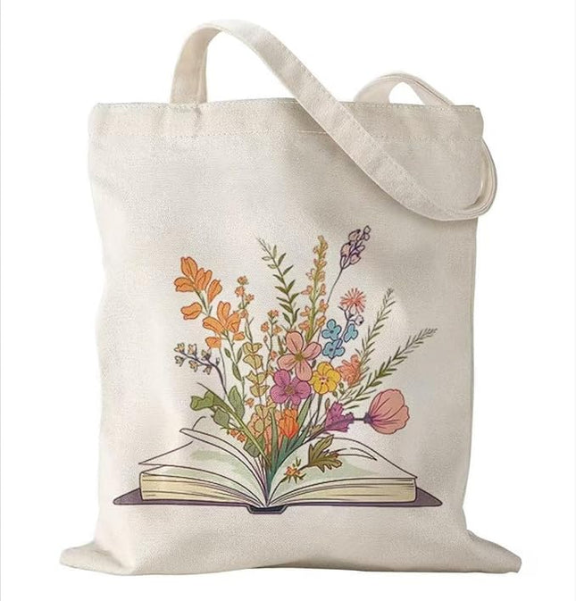 Canvas Tote Bag with Zipper Handles for Women Bridesmaid Birthday Wedding Mother Ladies Shopping Gift Bags