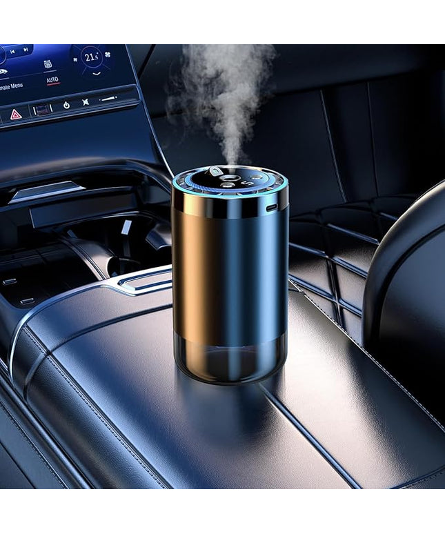 Smart Car Air Freshener, Car Air Freshener Diffuser with Ambient Light and 50ml Fragrance, Auto-Sensing Spray, 5 Mode Adjustable Rechargeable Aroma Diffuser, Cologne
