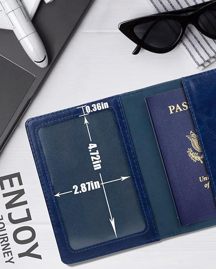 TIGARI Passport Holder for Travel Women Men, Valentines Day Gifts PU Leather Wallet Cover Case Sleeve, Waterproof Protected Document Organizer, Vacation Plane Cruise Travel Essentials