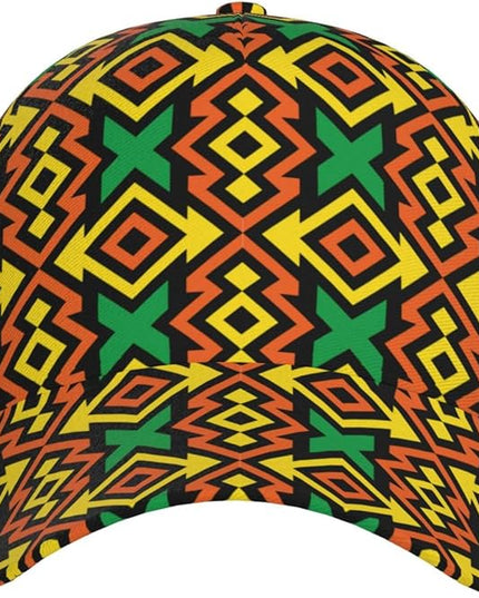 African Ethnic Tribal Style Baseball Cap for Men Women, Fashion Adjustable African Hat Casual Trucker Hats Sun Caps