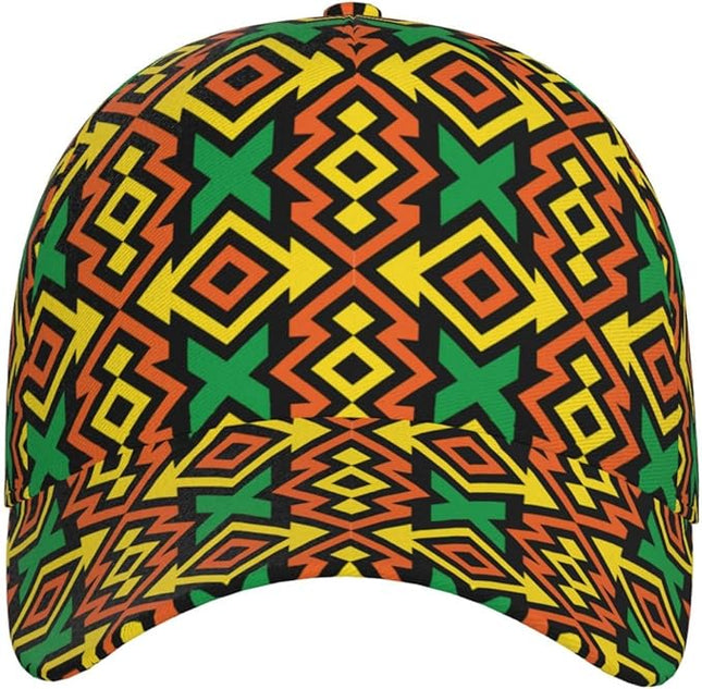 African Ethnic Tribal Style Baseball Cap for Men Women, Fashion Adjustable African Hat Casual Trucker Hats Sun Caps