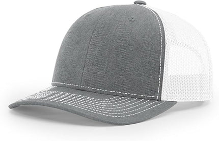 Richardson 112 Trucker Hat - Premium Adjustable Snapback Hat - Structured Six Panel Richardson Blank Caps