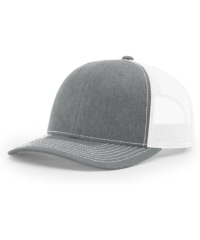 Richardson 112 Trucker Hat - Premium Adjustable Snapback Hat - Structured Six Panel Richardson Blank Caps