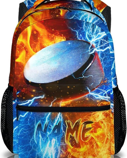Kids Backpack for Boys Custom Hockey Schoolbag for Kindergarten Elementary Primary, Durable School Supplies