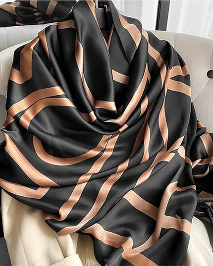 Fashion Scarves Scarf 100% Silk Feeling Scarf Silk Like Scarves Long Lightweight Sunscreen Shawls for Women