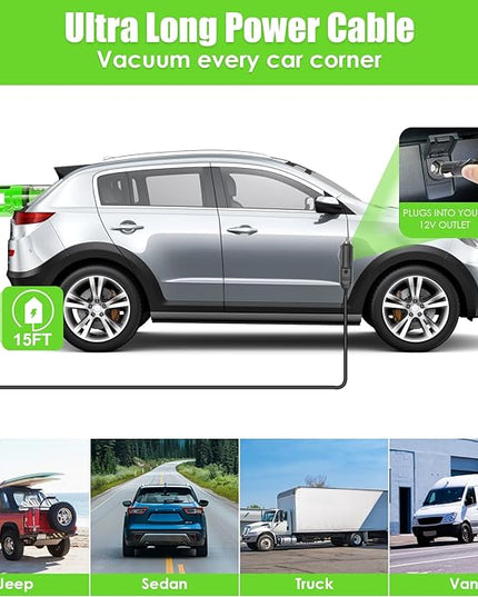 Viewsun 30pcs Car Cleaning Kit, Car Interior Detailing Kit with High Power Handheld Vacuum, Detailing Brush Set, Windshield Cleaner, Cleaning Gel, Complete Auto Accessories for Men, Women