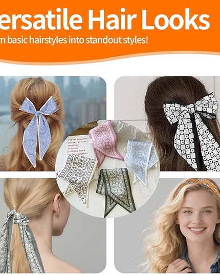 24PCS Fashion Scarves for Women Multifunctional Neck Scarves Purse Scarf Headbands for Bags Hair Accessories