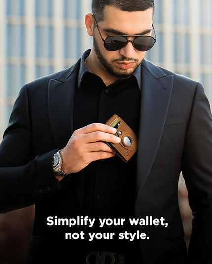 SERMAN BRANDS Money Clip Wallet - Mens Wallets slim Front Pocket RFID Blocking Card Holder Minimalist Mini Bifold