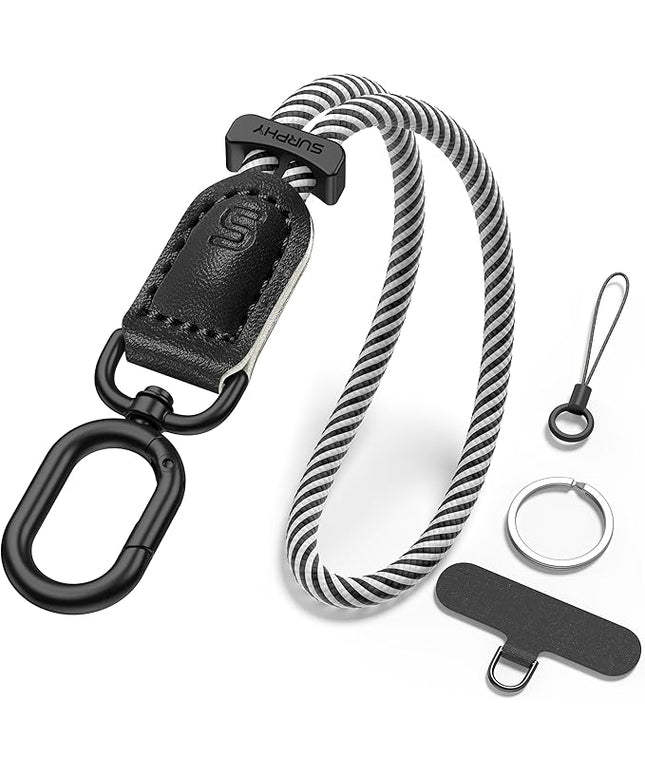 SURPHY Phone Wrist Strap, Keychain Wristlet, Phone Strap Charm with Tether Tab, Cellphone Lanyard Wrist, Key Chain for Women