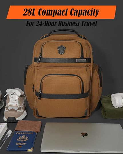 WELKINLAND 24H Business Backpack for Men with Toiletry Bag, 16" Laptop Executive Backpack for Mens, 28L Business Computer Backpacks, Heavy Duty Laptop Backpack, Carry-on Executive Backpacks for Men