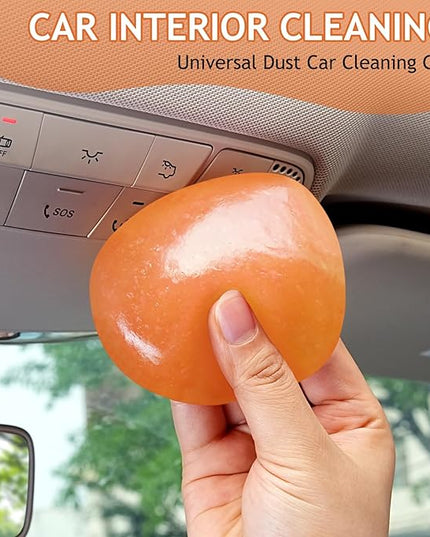 Car Cleaning Gel Car Cleaning Putty Car Putty Car Interior Cleaner Car Slime Car Detailing Kit Car Accessories Gifts for Men Women Stocking Stuffers Orange