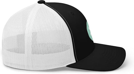 KASPA Crypto Logo Trucker Cap One Size, Black/White, Black/ White, One Size