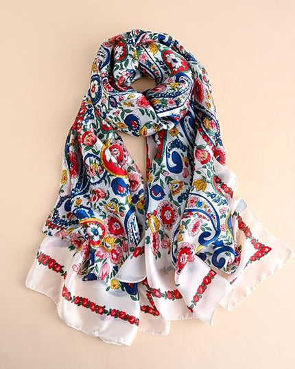 Silk Scarf Mulberry Silk Fashion Scarves Long Lightweight Shawl Wrap …