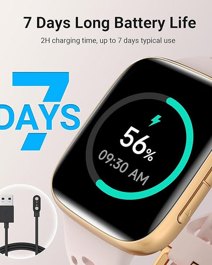 Smart Watches for Women Android iPhone (2 Bands), [1.85" AMOLED Screen] Smartwatch Fitness Tracker 3ATM Waterproof with Bluetooth Calls, AI Control, Heart Rate/SpO2/Sleep Monitor, 7 Days Battery