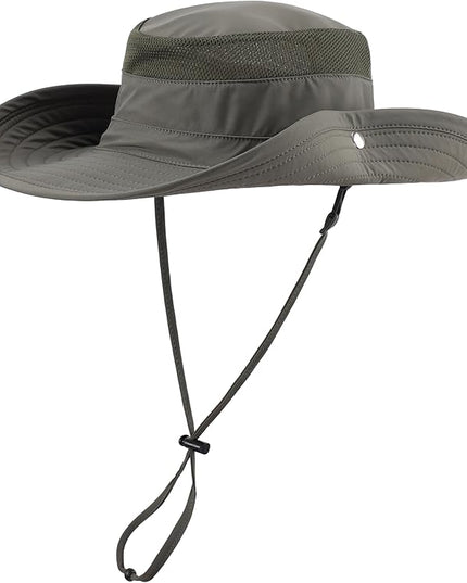Connectyle Sun Hat for Men Women Breathable UPF 50+ Safari Hat for Fishing Hiking Gardening Adjustable Wide Brim Bucket Hats