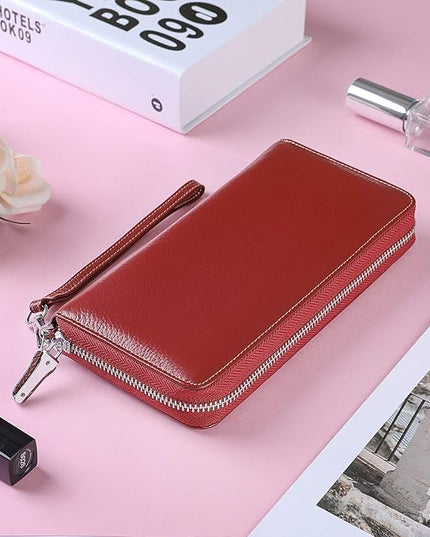 Lavemi Small Compact Women Wallet RFID Blocking Genuine Leather Bifold Purse with ID Windows