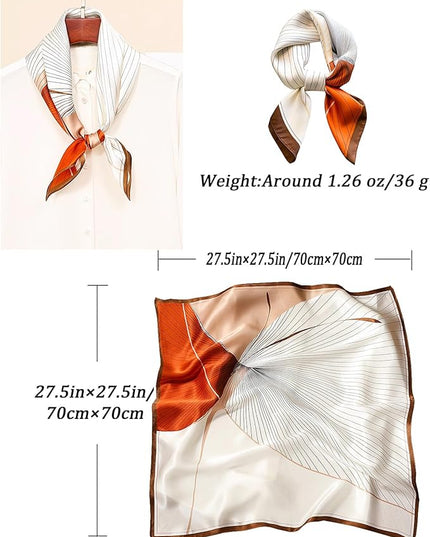 Neck Scarf For Womens Silky Head Scarves Hair Bandanas Square Scarf Fashion Accessories lightweight