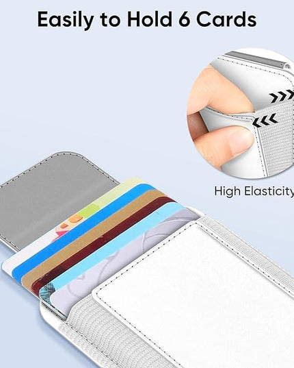 FINPAC MagSafe Wallet, Magnetic Card Wallet Holder for iPhone 17/16/15/14/13/12 Series, Safe RFID Blocking Slim Leather 6 Card Holder for Women Men