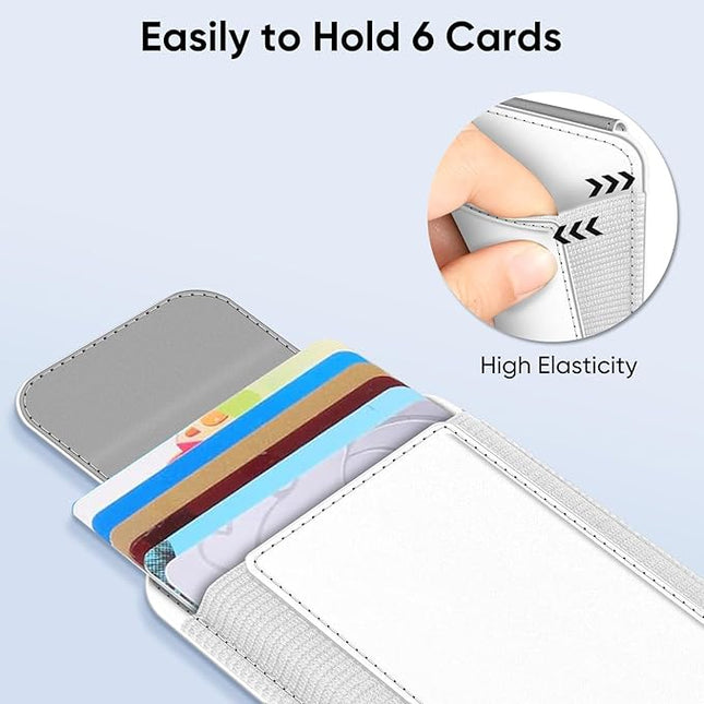 FINPAC MagSafe Wallet, Magnetic Card Wallet Holder for iPhone 17/16/15/14/13/12 Series, Safe RFID Blocking Slim Leather 6 Card Holder for Women Men