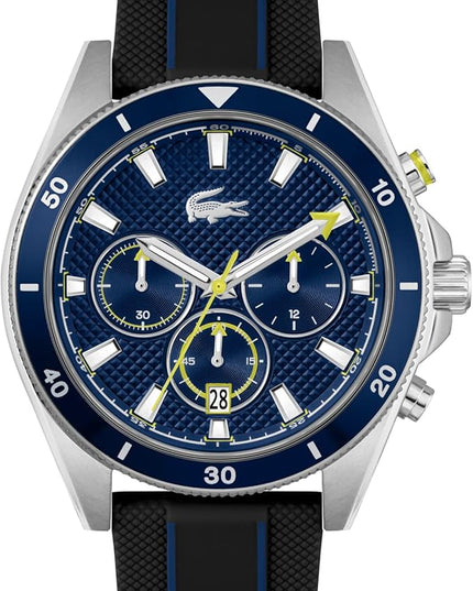 Lacoste Mainsail Men's Chronograph Watch - Stainless Steel - Water Resistant up to 5ATM/50 Meters - Contemporary, Sporty - Premium Fashion Timepiece - Gift for Him - 43mm