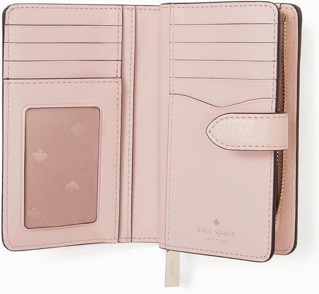 kate spade new york Leila Pebbled Leather Medium Compact Bifold Wallet