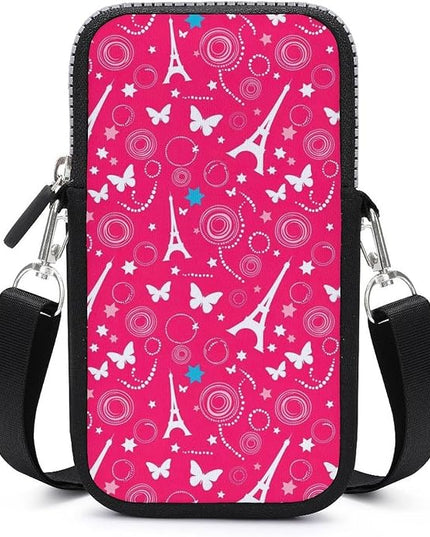 Unisex Small Crossbody Bags, Women Men Portable Adjustable Crossbody Phone Wallet Pouch