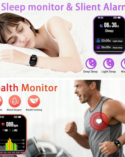 Smart Watch for Women Men Fitness: Make Answer Call Digital Mens Watches Waterproof Running Smartwatch for Android Phone iPhone Samsung Compatible Heart Rate Monitor SpO2 Pedometer Step Tracker