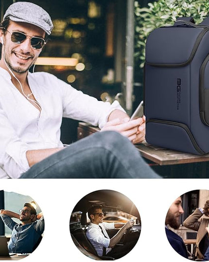 BANGE Business Laptop Smart backpack Can Hold 15.6 Inch Laptop Commute Backpack Carry on bag for men and women (Blue)