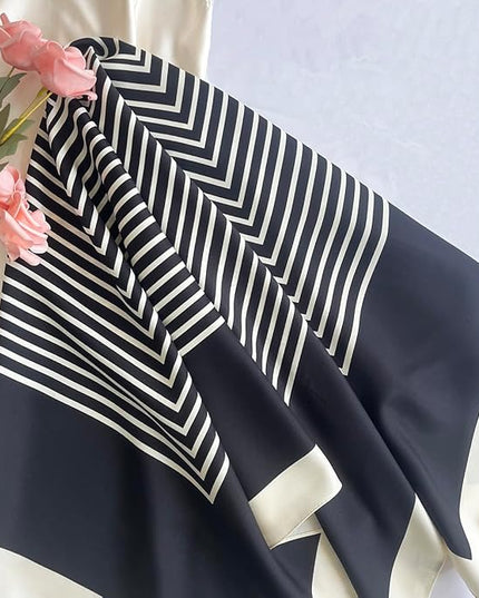 Julunar Silk Like Head Scarf for Women - Satin Large Hair Scarves - 35" Square Silk Hair Wrap for Sleeping with Gift Packed