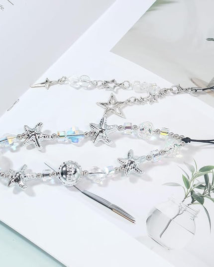 Beaded Camera Wrist Strap, Cute Phone Charms Strap, Pearl Bracelet Wrist Strap, Phone Keychain Decoration for Wallet