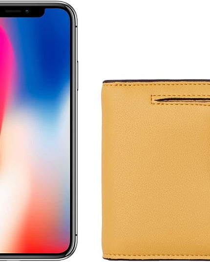 Toughergun Women’s Small Slim Leather Wallet with RFID Protection, Compact Bifold Mini Purse with Clear ID Window