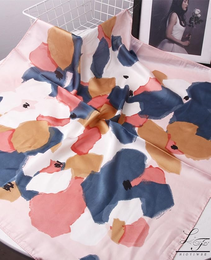 Satin Bandanas Head Scarf For Women Hair Scarves Accessories Lightweight Fashion Wrap Neck Silk Sleeping Headscarf