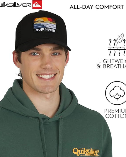 Quiksilver Men's Premium Cotton Adjustable Snap Back Logo Baseball Cap