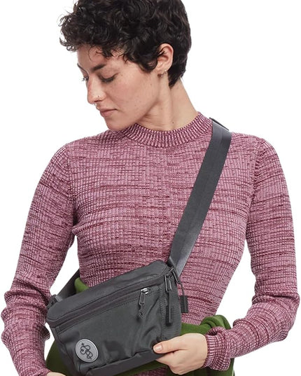 Baboon to the Moon Fanny Pack Full Size 3L Water Repellent Waist Bags Crossbody Belt Bag Lightweight Travel Everyday Bag for Men Women, Grey