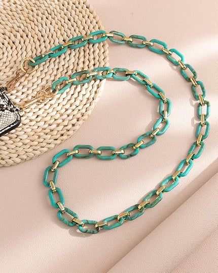 Phone Crossbody Chain Cell Phone Lanyard,Acrylic Shouder Strap Universal Cellphone Chain Strap with Tether Patches Compatible with Most Phones Bag Purse (S)
