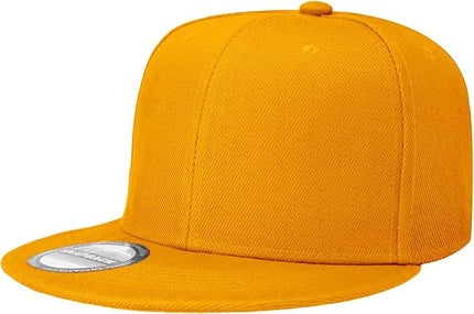 Classic Snapback Hat Cap Hip Hop Style Flat Bill Blank Solid Color Adjustable Size