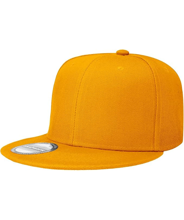 Classic Snapback Hat Cap Hip Hop Style Flat Bill Blank Solid Color Adjustable Size