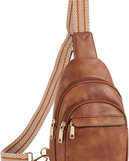 BOSTANTEN Small Sling Bag for Women Leather Crossbody Bags Fanny Pack Chest Bag for Travel