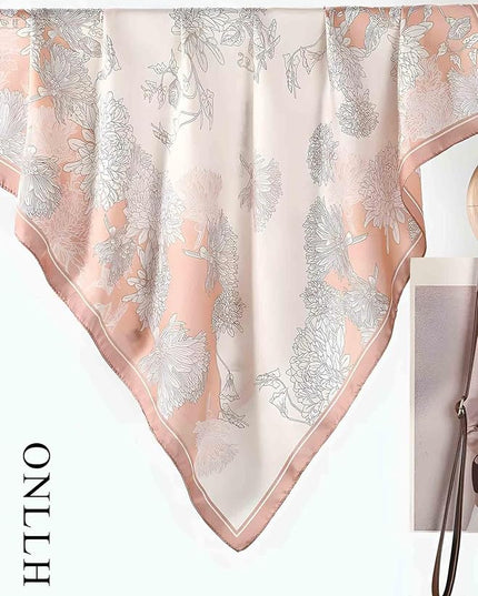 100% Mulberry Silk Scarf for Women Hair Lightweight Square Neckerchief Wrap For Head Scarves 21"
