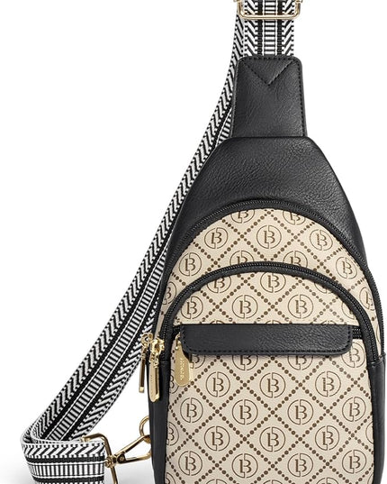 BOSTANTEN Small Sling Bag for Women Leather Crossbody Bags Fanny Pack Chest Bag for Travel