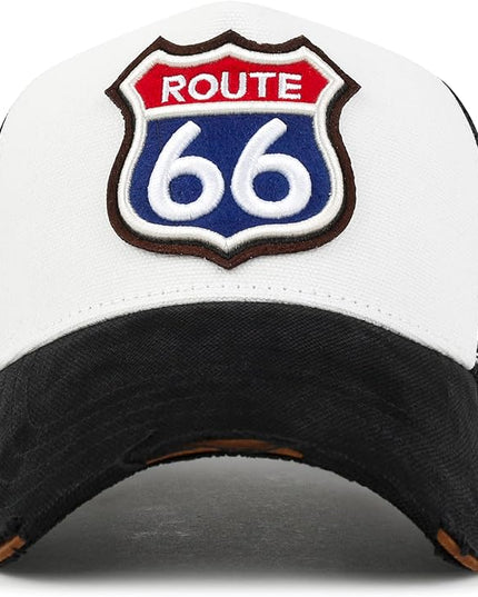ililily Premium Road Trip Vintage Distressed Snapback Trucker Hat Baseball Cap