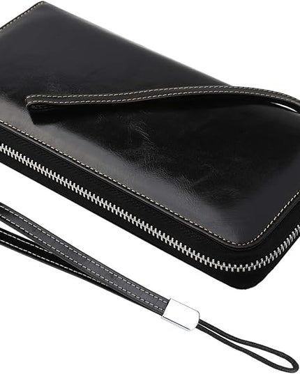 Lavemi Small Compact Women Wallet RFID Blocking Genuine Leather Bifold Purse with ID Windows