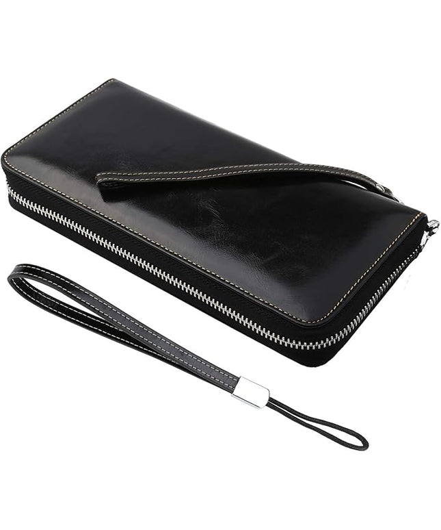 Lavemi Small Compact Women Wallet RFID Blocking Genuine Leather Bifold Purse with ID Windows
