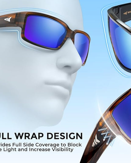 KastKing Skidaway Polarized Sport Sunglasses for Men and Women,Ideal for Driving Fishing Cycling and Running,UV Protection