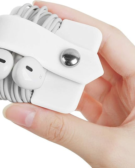 Cord Organizer Earbuds Holder Earphone Wrap Earphones Organizer Headset Headphone Earphone Wrap Winder Cord Manager Cable Winder White