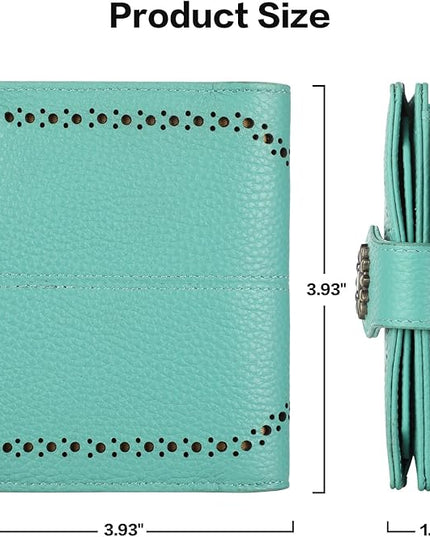 Lavemi Womens Leather Wallet Small Compact RFID Blocking Credit Card Case Purse with Zipper Pocket | Small, Compact, RFID Blocking, Zipper Pocket, Small, Compact