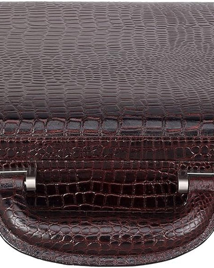 DA LV Full Grain Leather Briefcase for Men - Business Laptop Bag - Imported Handmade Leather Bag - Attache -Men Gifts